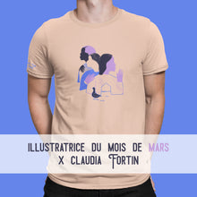 Load image into Gallery viewer, T-shirt à l&#39;unité // MOIS DE MARS 2022 // CLAUDIA FORTIN
