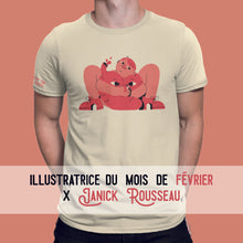 Load image into Gallery viewer, T-shirt à l&#39;unité // MOIS DE FÉVRIER 2022 // JANICK ROUSSEAU
