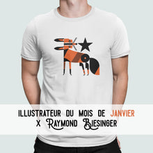 Load image into Gallery viewer, T-shirt à l&#39;unité // MOIS DE JANVIER 2021 // Raymond Biesinger
